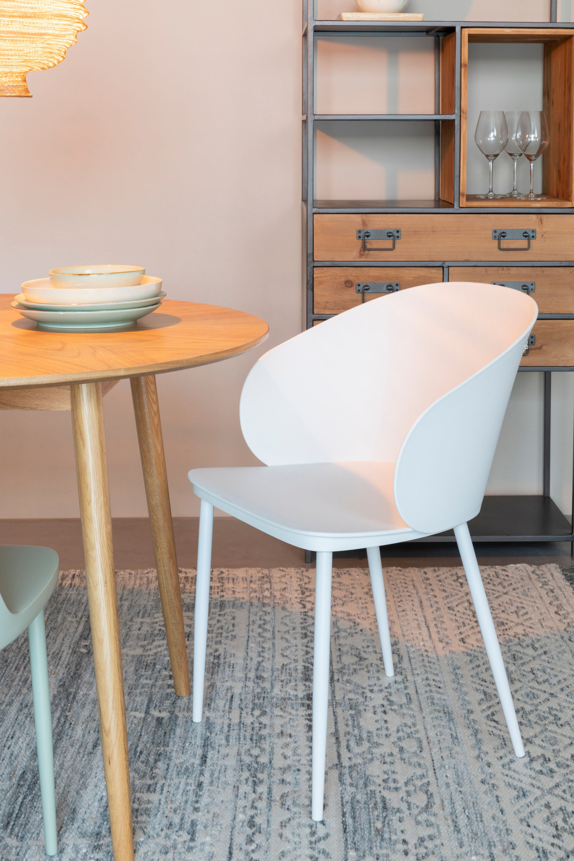 Set of 2 Gigi All White Dining Chair